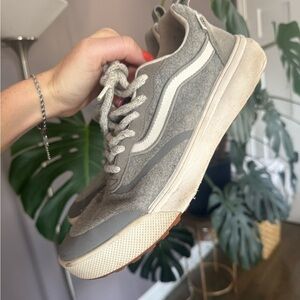 Vans grey wooly comfy sneakers